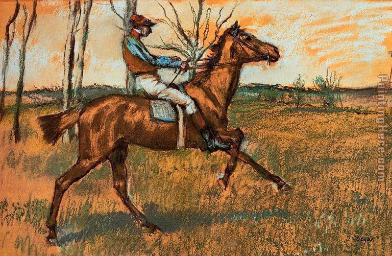 The Jockey painting - Edgar Degas The Jockey art painting